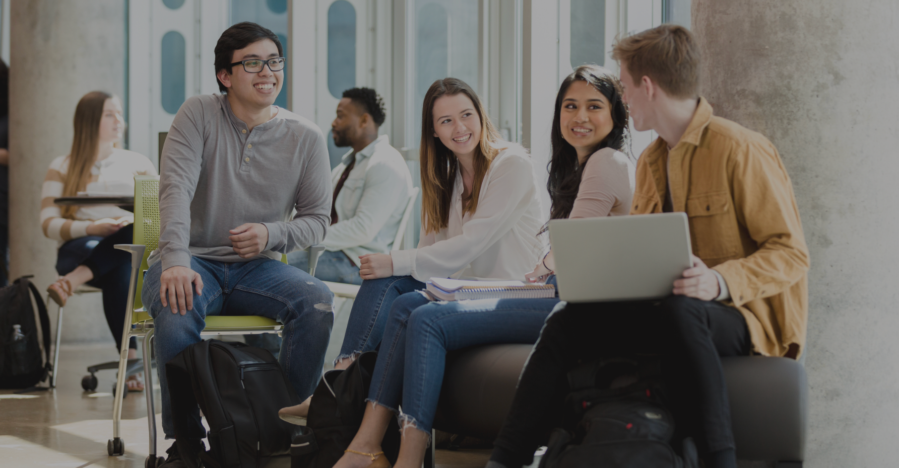 students sitting and talking