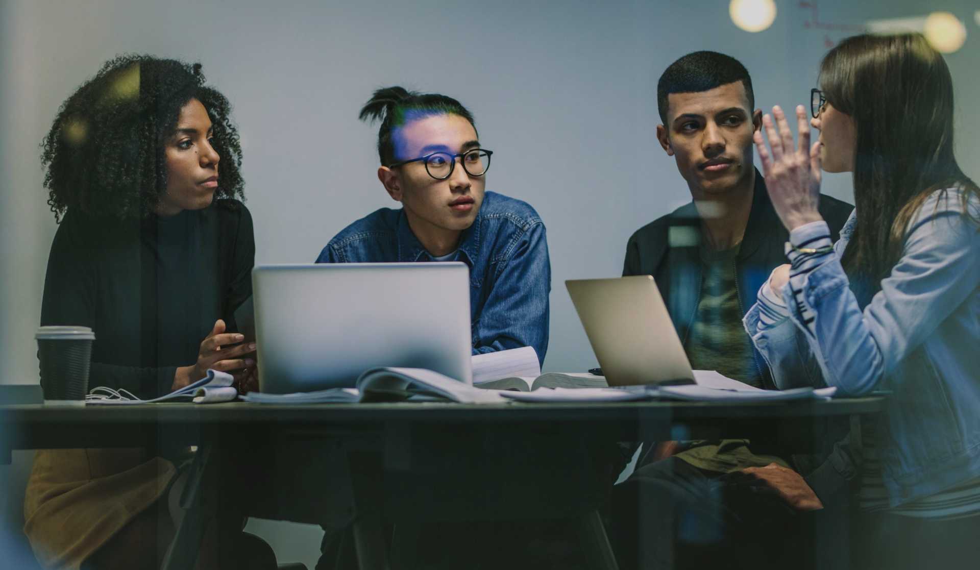 group of students working on an assignment